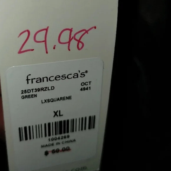 Mi Ami for Francesca's NWT plaid green dress size xl, square neck XL - Picture 3 of 13